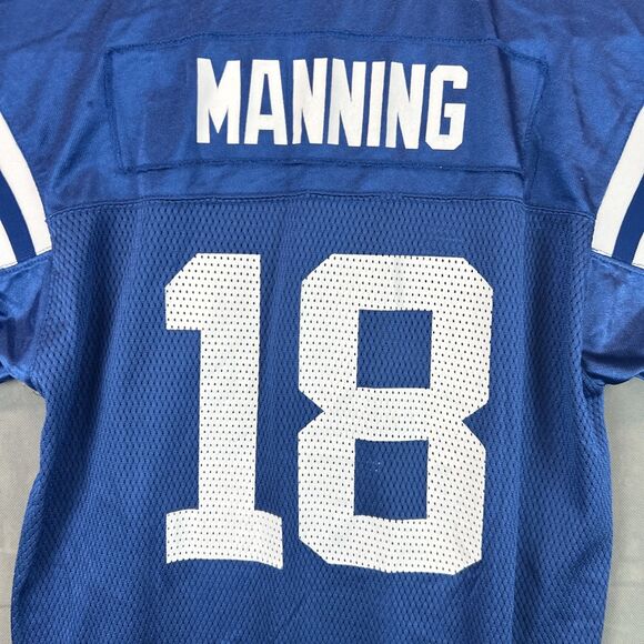 Reebok On Field Indianapolis Colts Nfl 18 Payton Manning Youth Size XL 18/20 - Picture 6 of 8